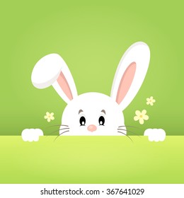 Image with lurking Easter bunny theme 1 - eps10 vector illustration.