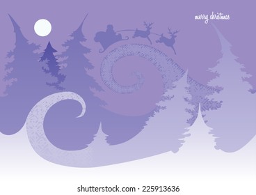 Image magic night before Christmas, which is heading to a congratulatory letter