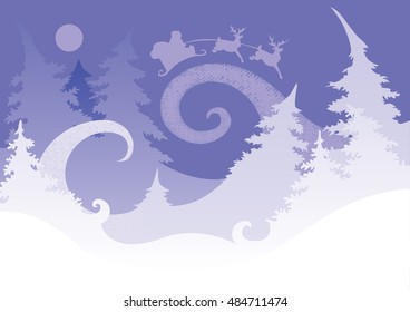 Image magic night before Christmas, which is heading to a congratulatory letter