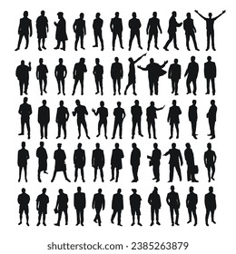 Image male silhouettes. People, human, person, man, men, guy, boy. 