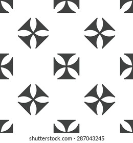 Image of maltese cross, repeated on white background