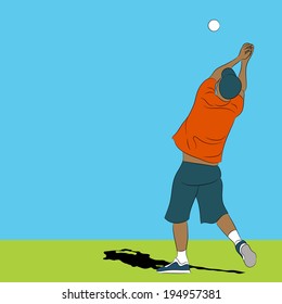Imagen de un hombre cogiendo una pelota.
