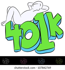 An image of a man relaxing on his 401k.