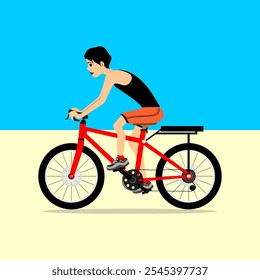 image of a man riding a bicycle