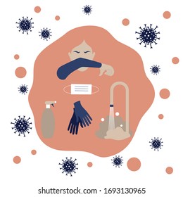 imagen de la protección del hombre y de los virus