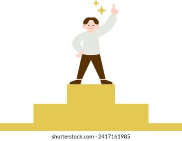 Image of a man who looks happy to have achieved his goal.