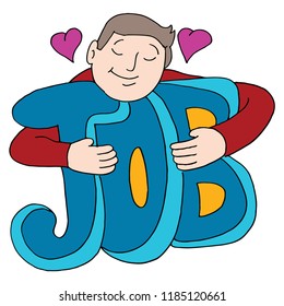An image of a man who loves his job.