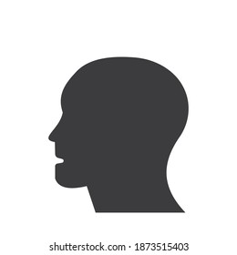 image of a man's head on a white background vector