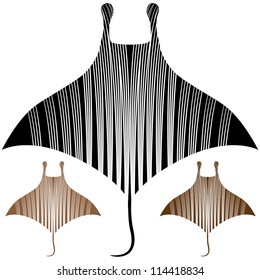 An image of a manta ray drawing.
