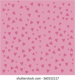 Image of many pink hearts isolated on light background. Special background for Valentine Day, can be also used for romantic theme, in textile and decorating.
