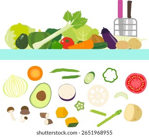 Imagem de muitos vegetais na cozinha