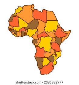 Imagen de un mapa del continente africano