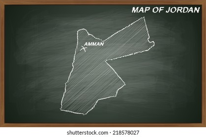 image of map of Jordan. Transparency used. 