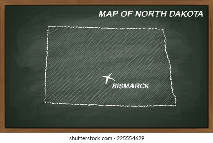 image of map of North Dakota. Transparency used. 