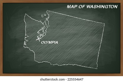 image of map of Washington. Transparency used. 