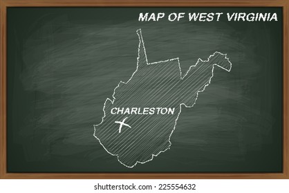 image of map of West Virginia. Transparency used. 