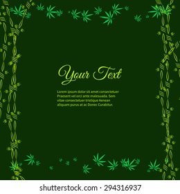 Image of Marijuana leaves and barbed wire in abstract style, place for text