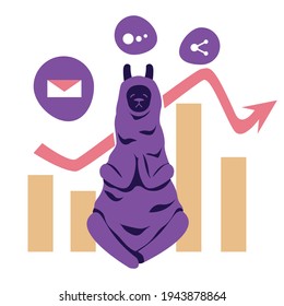 Image of a marketing llama. Use for posting on websites, in mobile applications