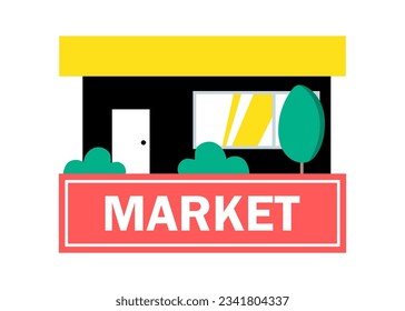 An image of a marquee with an inscription. Modern illustration for your use.