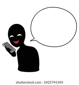 Material de imagen de una mala persona que habla sospechosamente