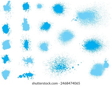 Image material collection drawn by spray