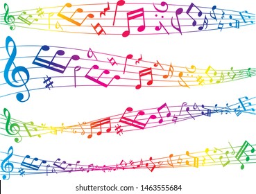 Image material collection of musical notes