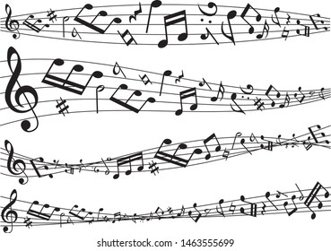 Image material collection of musical notes