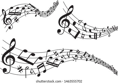 Image material collection of musical notes