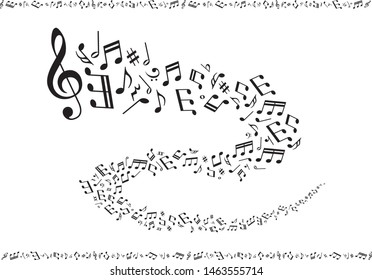 Image material collection of musical notes