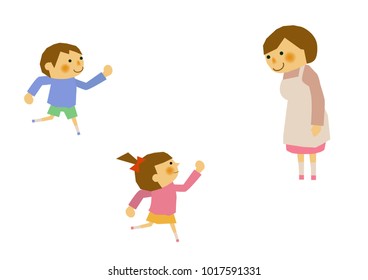 Image of maternity.
Image of affection of mother and child.
Mother's love and images of children.
