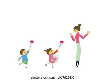 
Image of maternity with children.
Image of affection of mother and child.
Mother's love and images of children.
Happy Mothers Day.