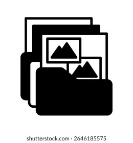 Image Media dual tone mini illustration glyph icon, use for journalist, broadcasting, news and media UI, UX kit, app and web development, digital or print.