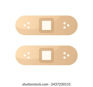Image of medical first aid sticker. This colorful cartoon design showcases patches that perfectly combine efficiency and vibrancy on a white background. Vector illustration.