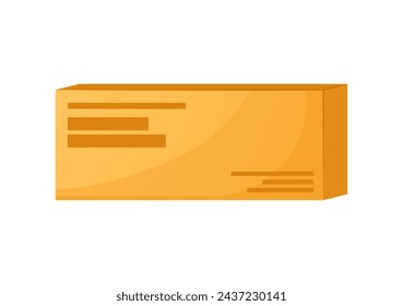 Image of medical first aid sticker. This is a cartoon illustration of a pill box, depicted in vivid and colorful colors on a clean white background in a cartoon design. Vector illustration.