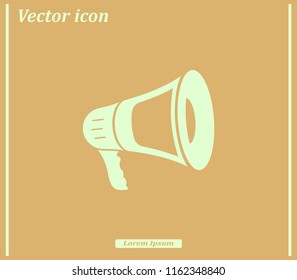 Image of a megaphone, speaker, loudspeaker, vector icon.