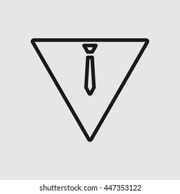 the image of men in the form of a triangle with tie. Vector illustration. 