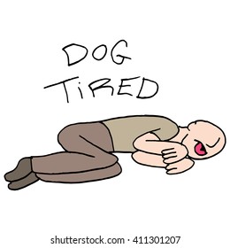 An image of a metaphor for doll tired man