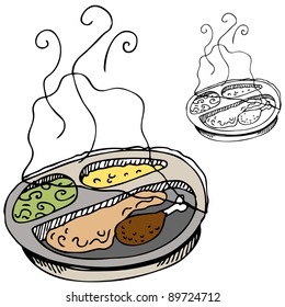 An image of a microwave dinner.