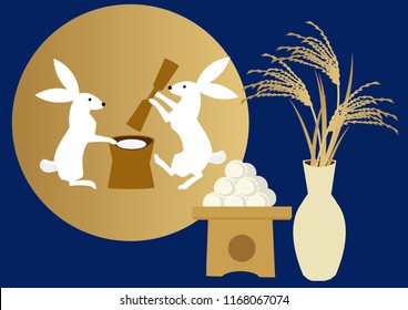 Image of Mid-Autumn Festival.
An illustration of the season.
Moon and rabbit clip art.