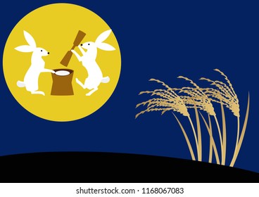 Image of Mid-Autumn Festival.
An illustration of the season.
Moon and rabbit clip art.