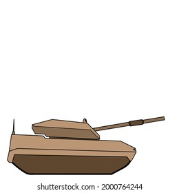 Vector de tanque blindado de imagen militar