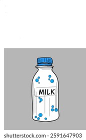 image of a milk bottle with a simple design
