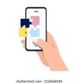 image of mobile applications, vector illustration