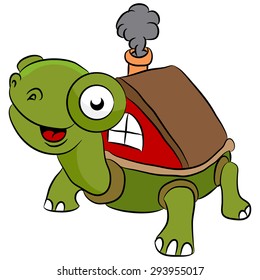 An image of a mobile turtle always on the move.