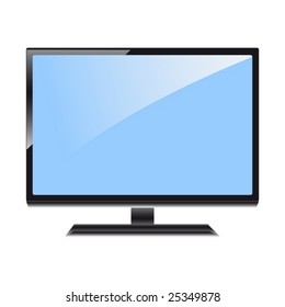 The image of the modern ardent TV in a vector format