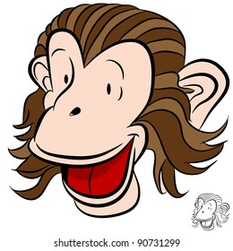 An image of a monkey cartoon face.
