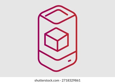 Das Bild ist eine monochromatische Vektorgrafik mit einem magenta-violetten Farbverlauf auf neutralem hellgrauem Hintergrund.