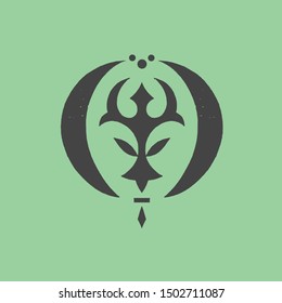 Image with monograms. Monograms and patterns in vector.