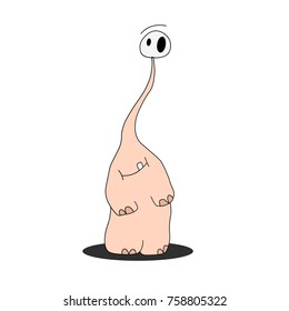 Image of a monster. Character for the cartoon. Vector image.