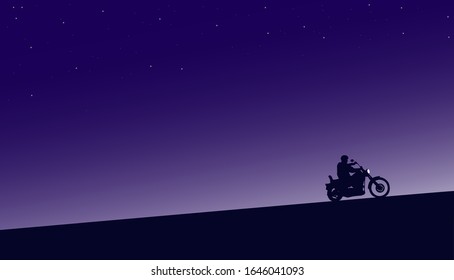 Image of a motorcycle riding up on a black background